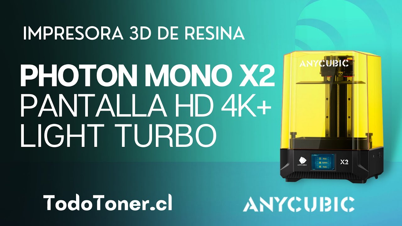 PHOTON MONO X2 Anycubic - Pantalla HD 4K+ - Light Turbo - Impresora 3D de Resina - TodoToner