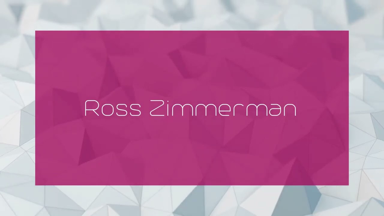 Ross Zimmerman - appearance