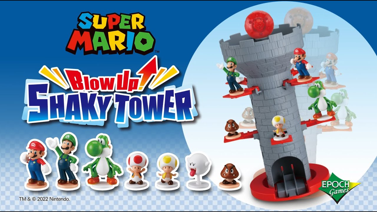 Epoch Games | SUPER MARIO  Blow Up ! Shaky Tower