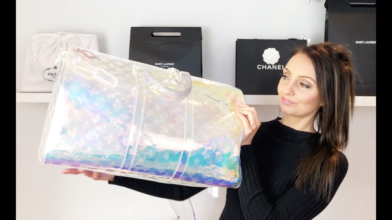 Louis Vuitton Prism Keepall Bandouliere 50 Bag by Virgil Abloh - Iridescent UNICORN bag Review