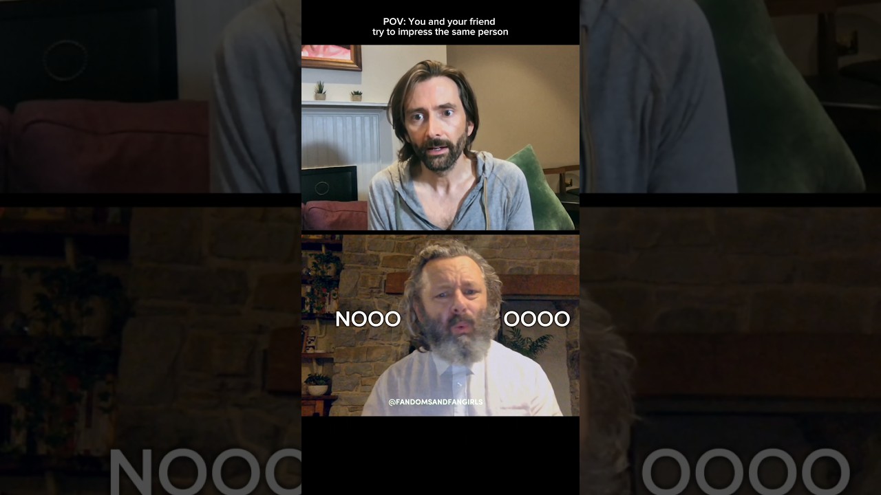 Dress to impress 😂 #davidtennant  #staged #michaelsheen #goodomens #youtube #funny #shorts #explore