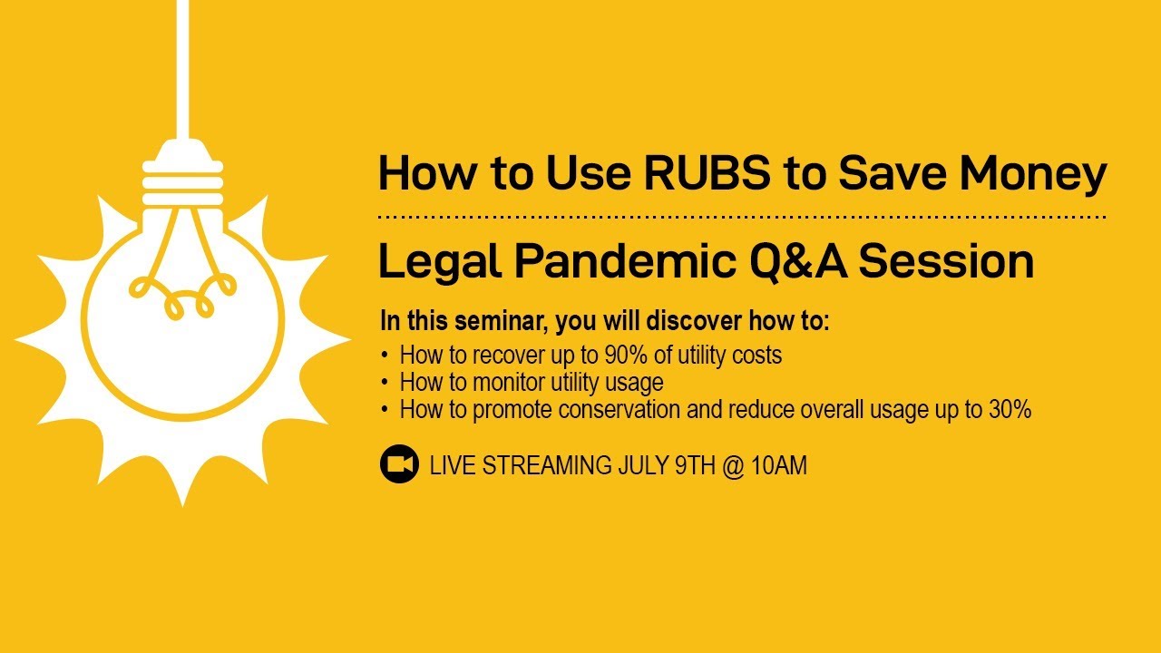How to Use RUBS to Save Money | Legal Pandemic Q&A Session