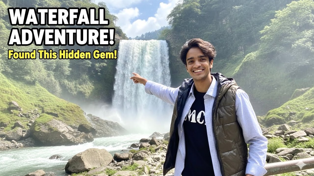 8,000 Deep waterfall in Mukteshvar 😳#trending #vlog #trip #nanital #manali #pahadilifestyle #pahadi 