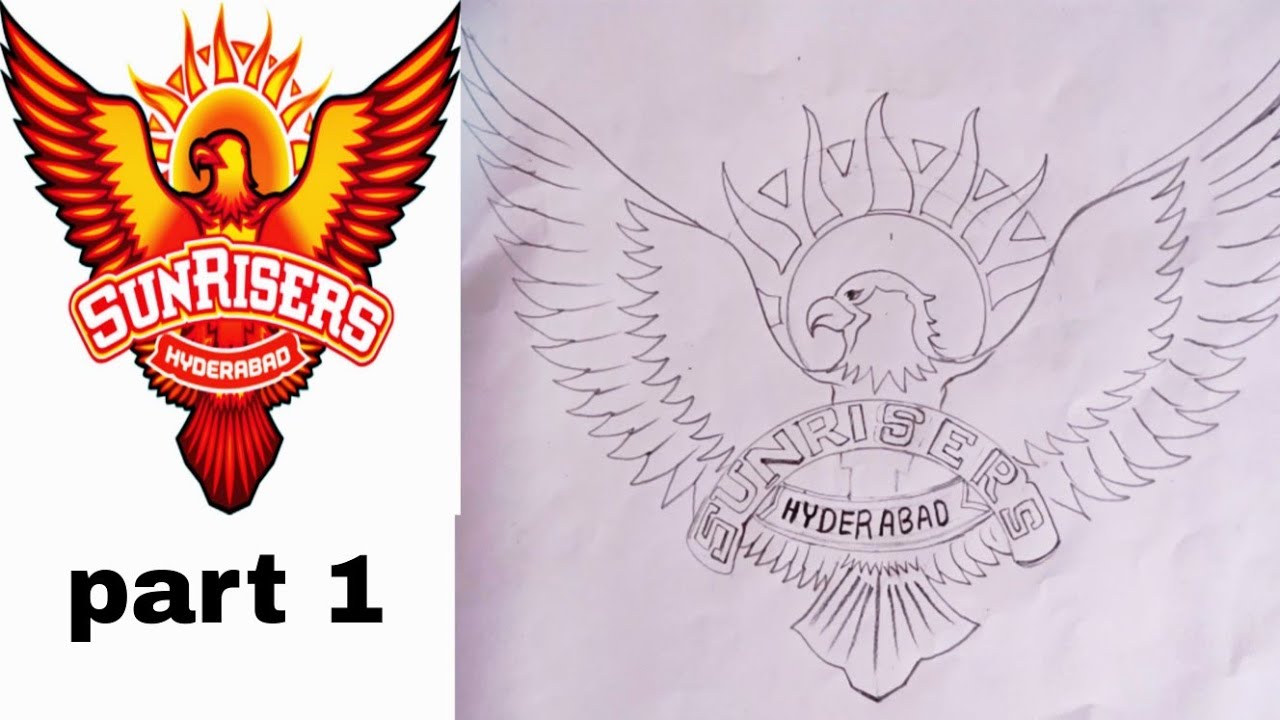 How to draw sunrisers Hyderabad logo/ IPL logo drawing/srh logo drawing easy/drawing RCB