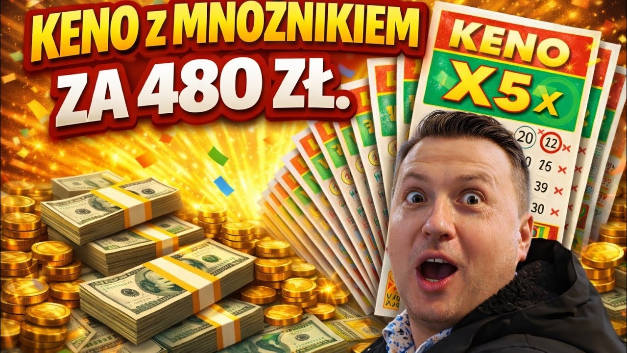 WYGRANA W KENO Z MNOŻNIKIEM za 480 złotych zdrapki lotto