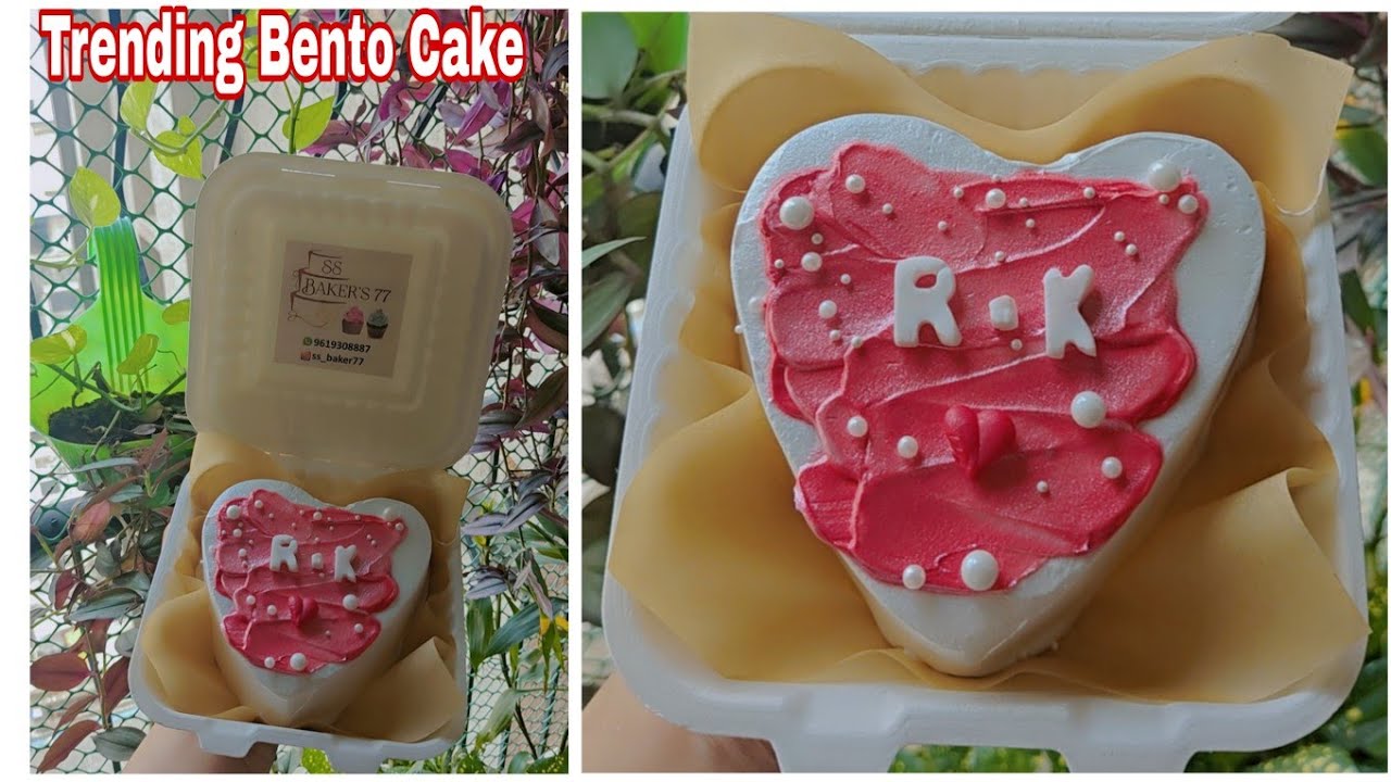 Trending heart shape Bento cake