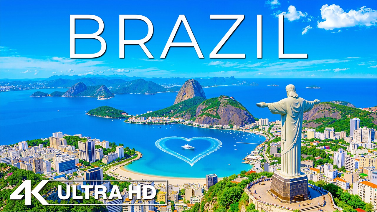 Brazil 4K 🌴 Deep Voyage | Rio Coastline, Iconic Landmarks & Tropical Energy
