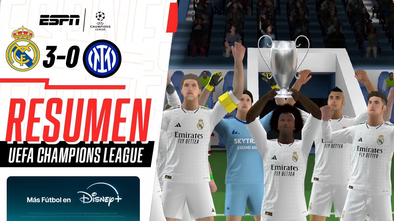 REAL MADRID venció 3 - 0 al INTER de Lautaro y se queda con la CHAMPIONS en FOOTBALL LEAGUE 2026 ⚽️🏆