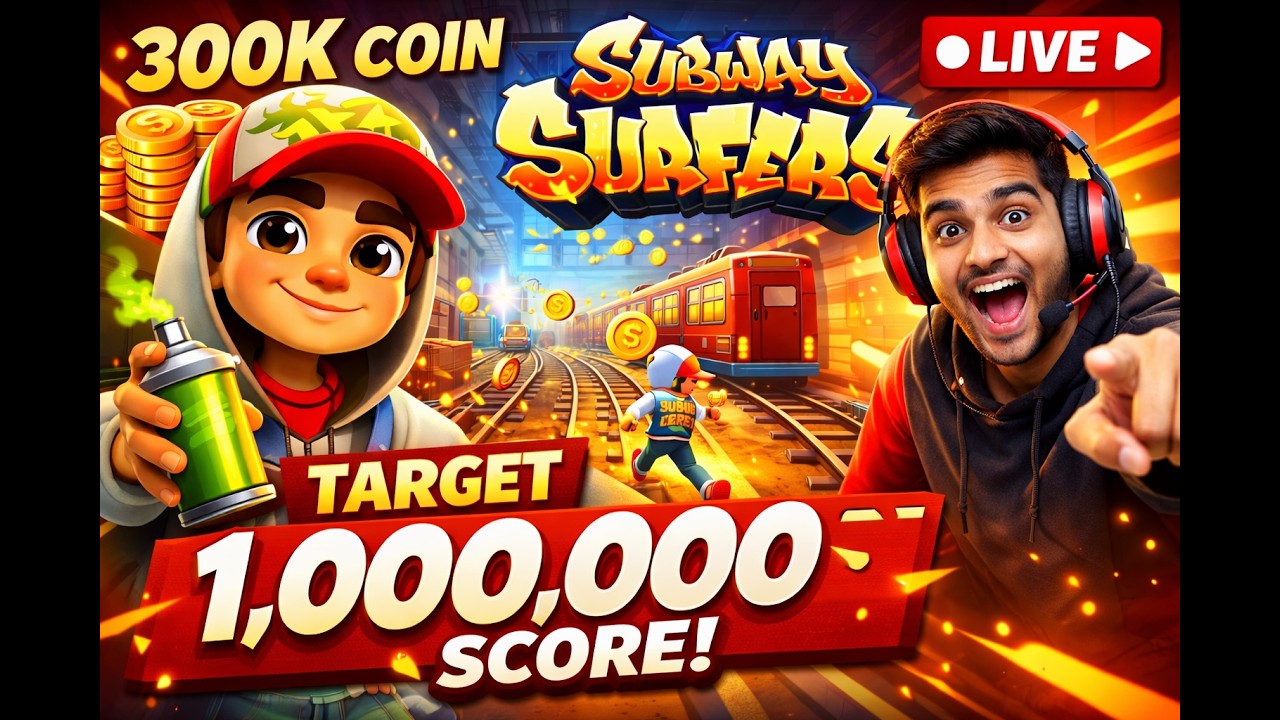 300K Coins LIVE Target Playing Subway Surfers #subwaysurfers #subwaysurferslive #shortsvideo #shorts