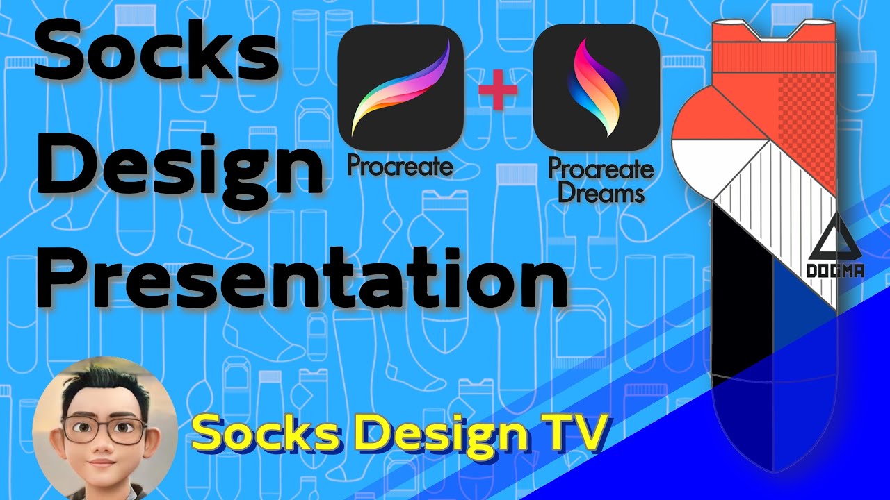 Socks Design to Presentation in Procreate + Procreate Dreams