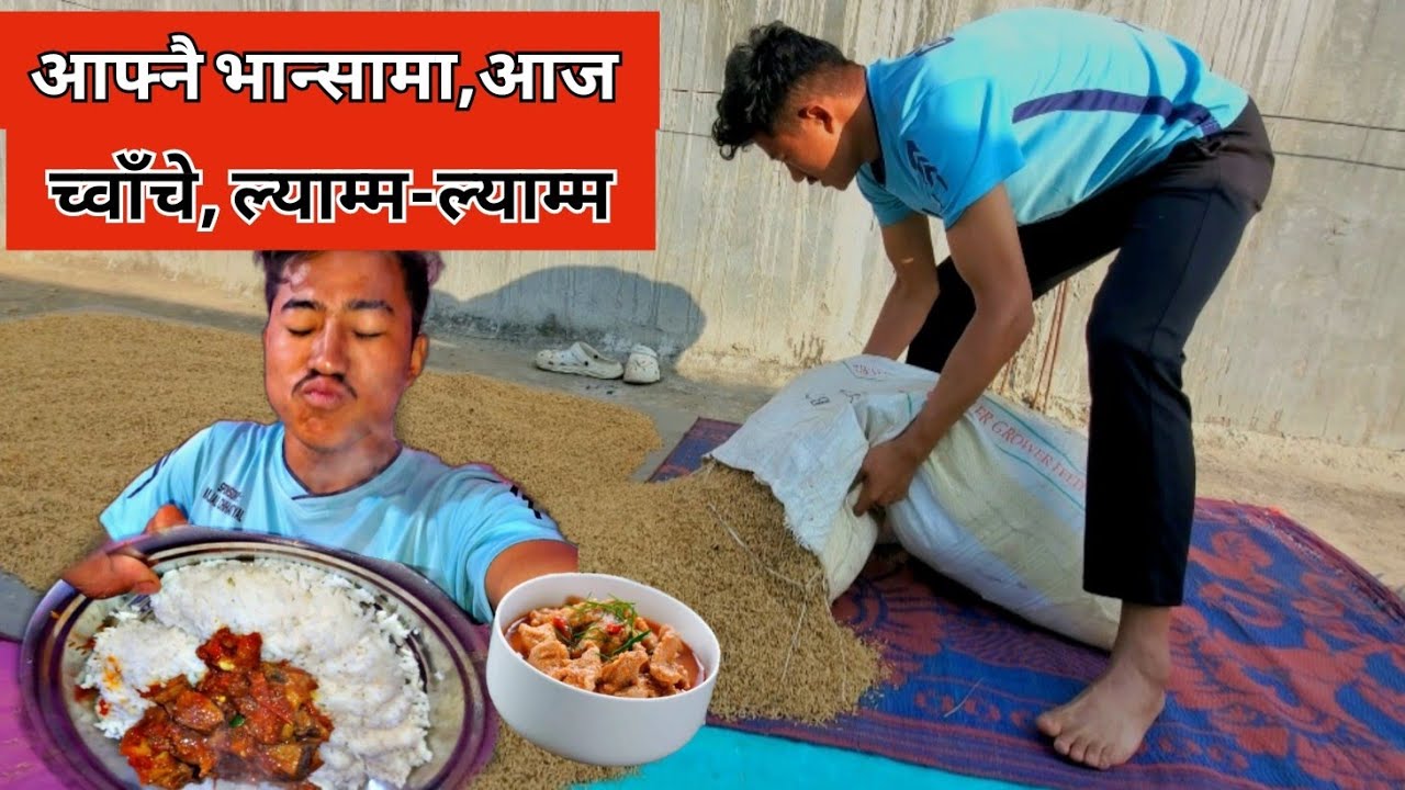 आफ्नै खेतको अर्गानिक धान खाने तयारी गर्दै छु है 🤗 || @sunarivlog2692.