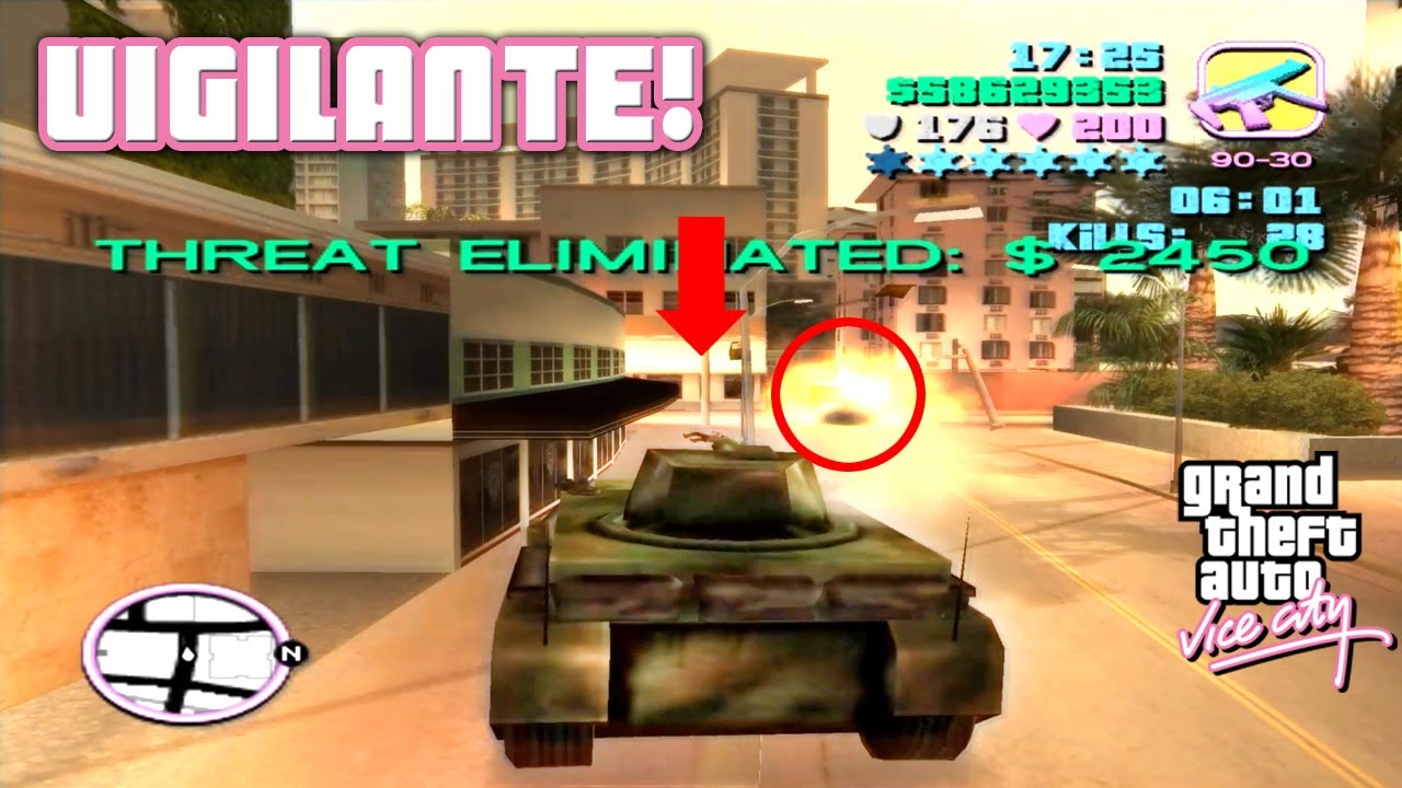 Finish With A Tank! / Vigilante Levels 1-13 / GTA Vice City