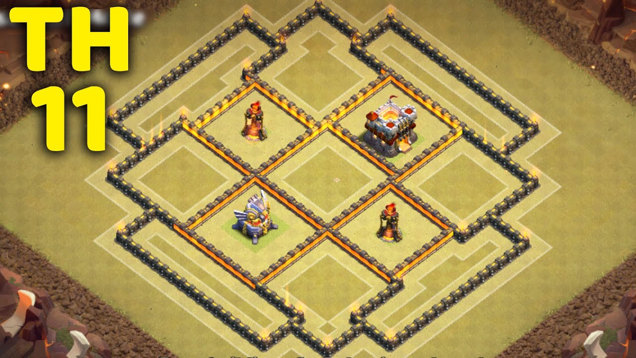 Town Hall 11 War Base Anti 3 Stars + Anti Bowler + Anti Miner - Clash of Clans (CoC TH11)