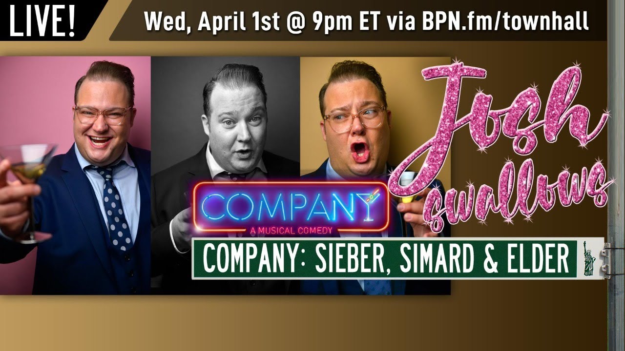 Josh Swallows Broadway LIVE: COMPANY - Christopher Sieber, Jen Simard and Claybourne Elder