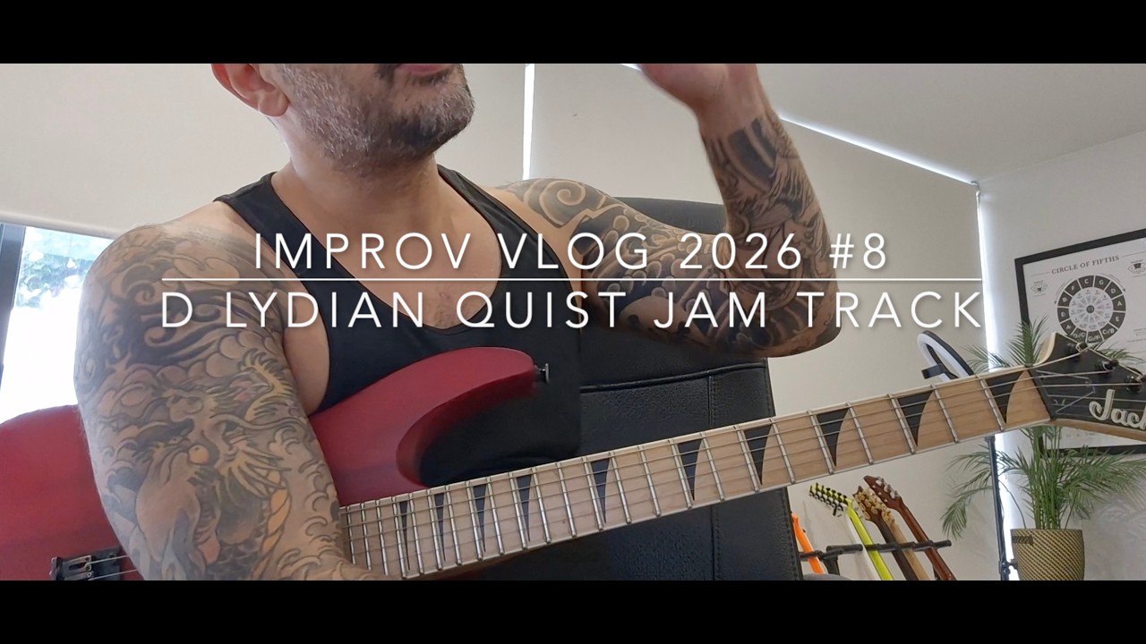 Improv Vlog 2026 #8: D Lydian Quist Jam Track