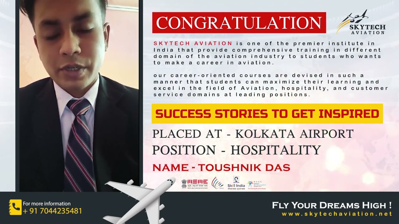 Congratulations Toushnik Das For Your Bright Future - Skytech Aviation @SKYTECHAVIATION
