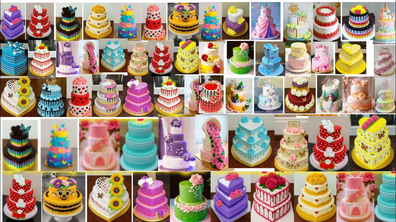Trending 2,3 Tier Birthday Cake Designs/Anniversary/Easy,Cake decoration ideas,photos,images,pic