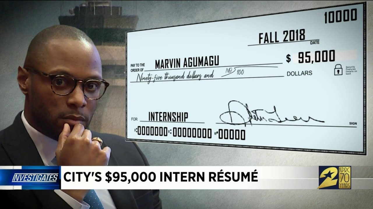 City's $95,000 intern resume