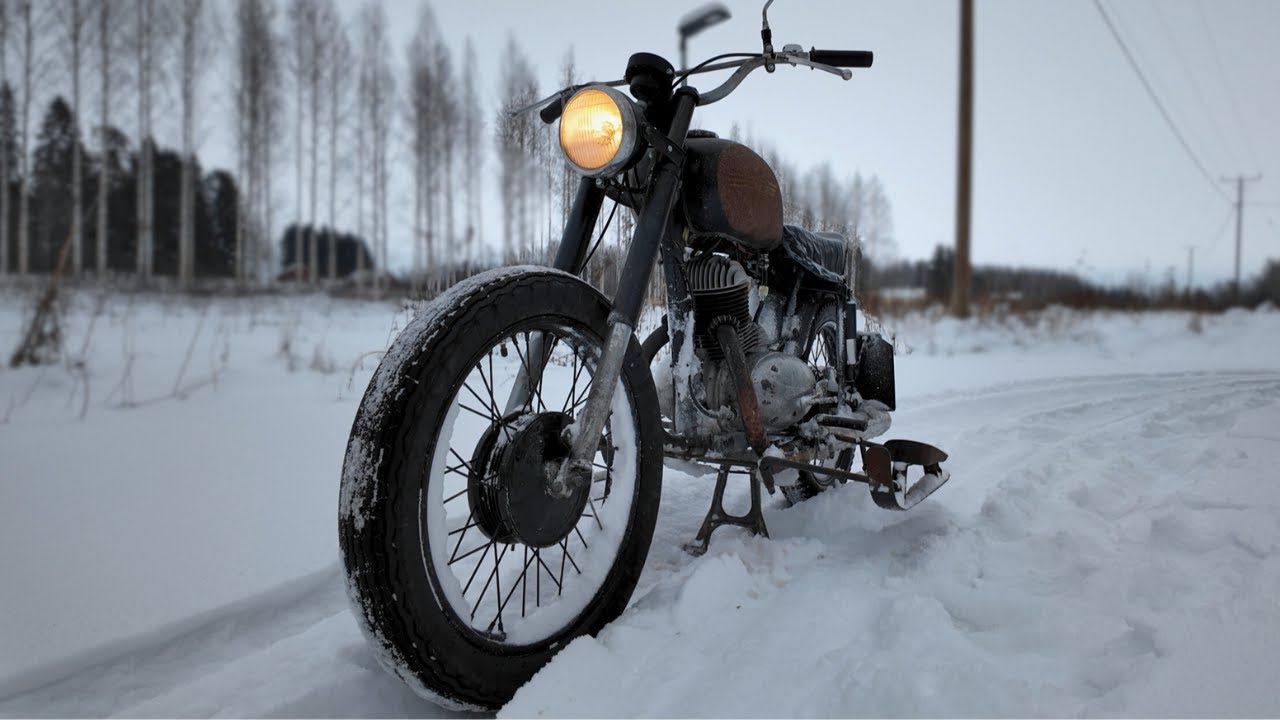 I put skis on my Jawa