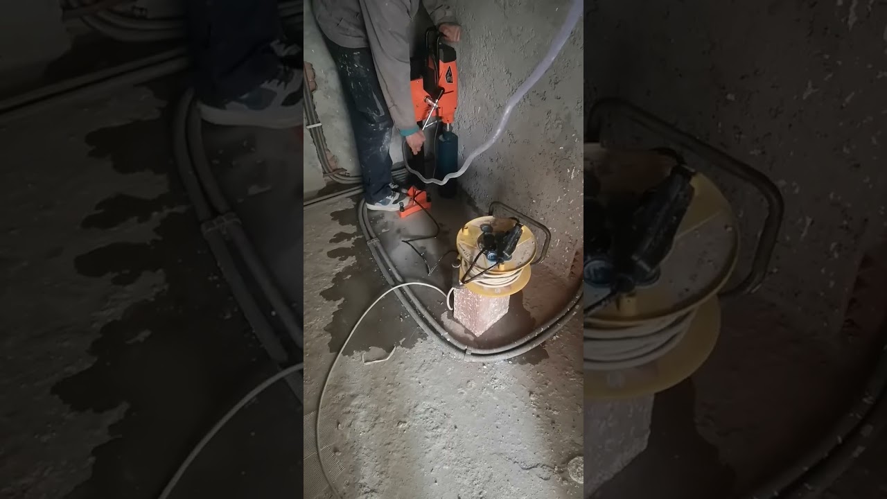 Carottage  de beton pour barre PVC  
