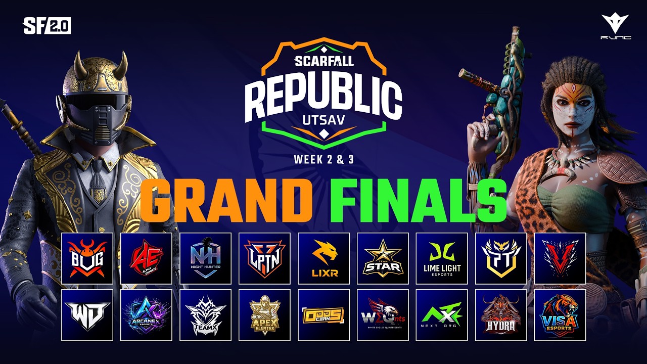 SCARFALL REPUBLIC UTSAV WEEK 2 &3  | GRAND FINALS | FT. WE , NXT , PALTAN , STAR & MORE