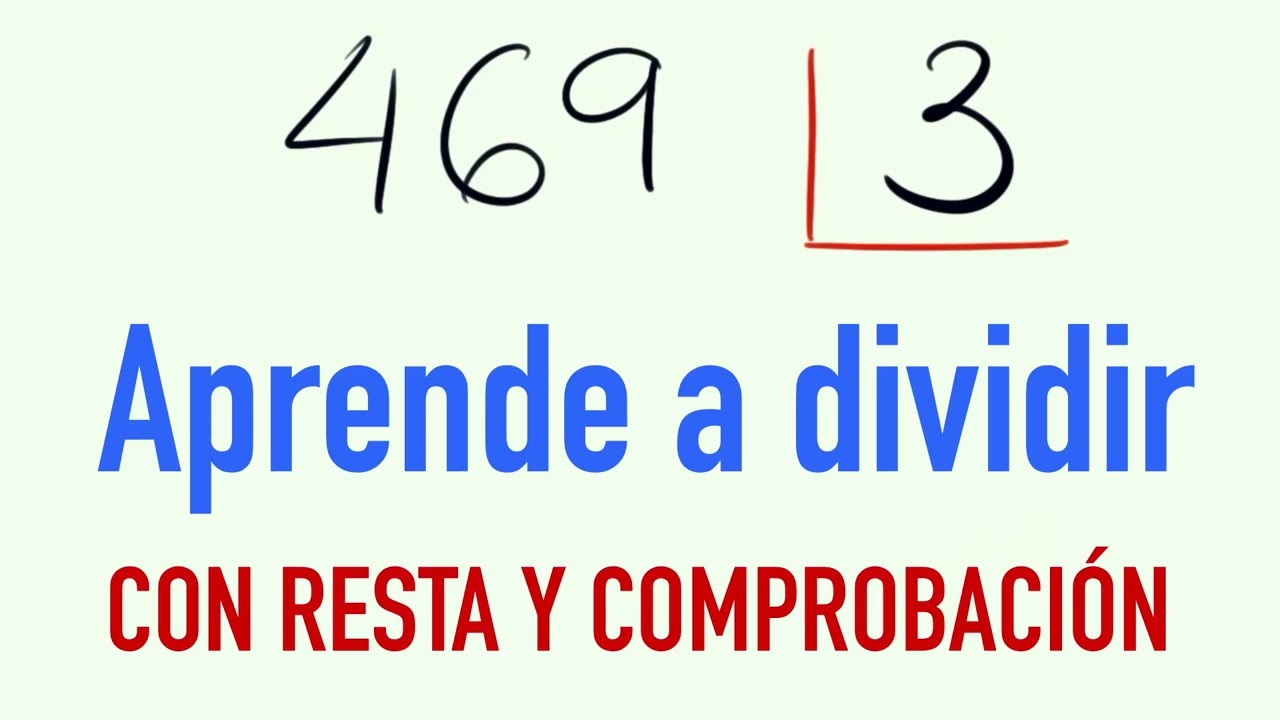 Te ense&ntilde;o a dividir con el m&eacute;todo de la resta