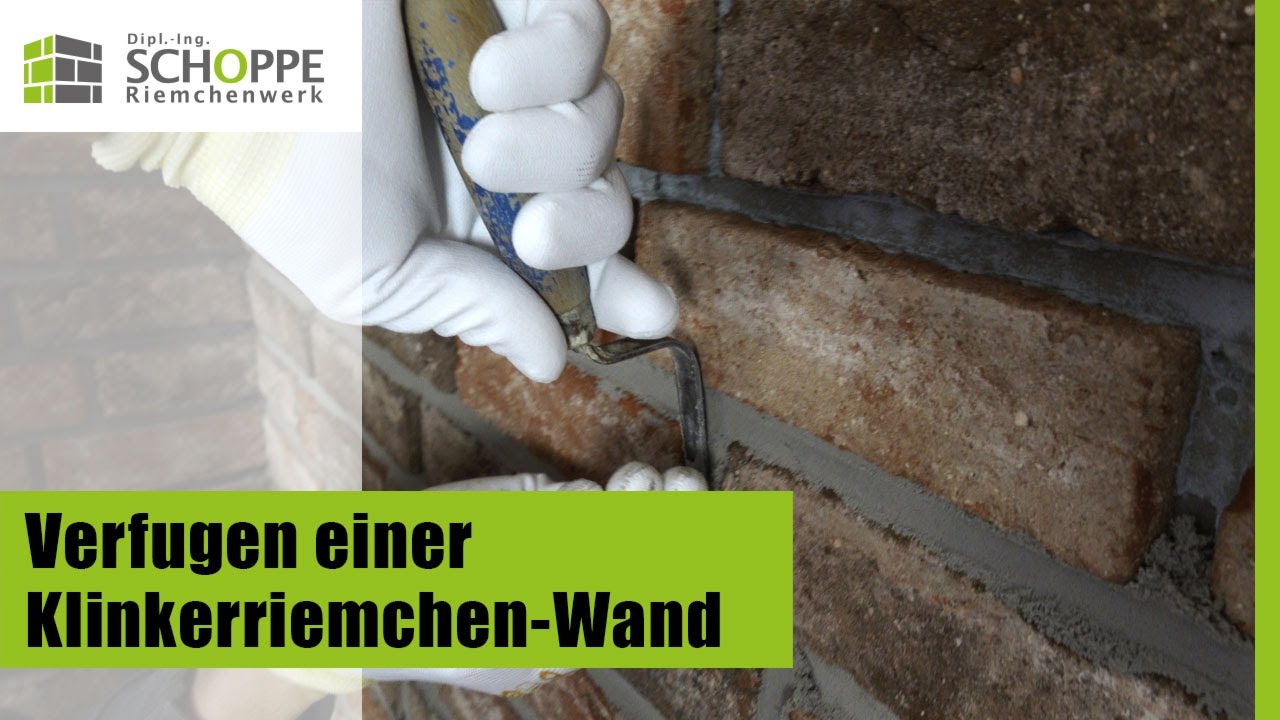 Verfugen einer Klinkerriemchen-Wand - so geht´s!