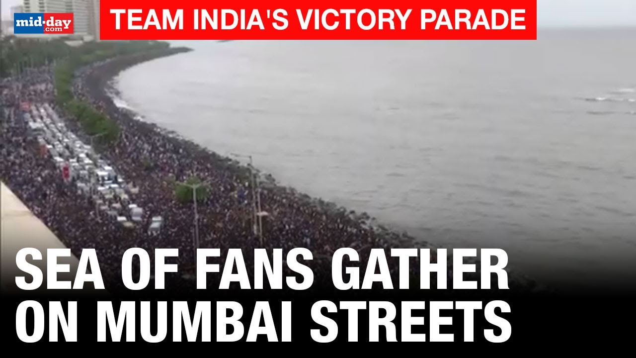 Team India Mumbai Roadshow: Excited Fans Flock Mumbai Streets Ahead Of Team India's Arrival