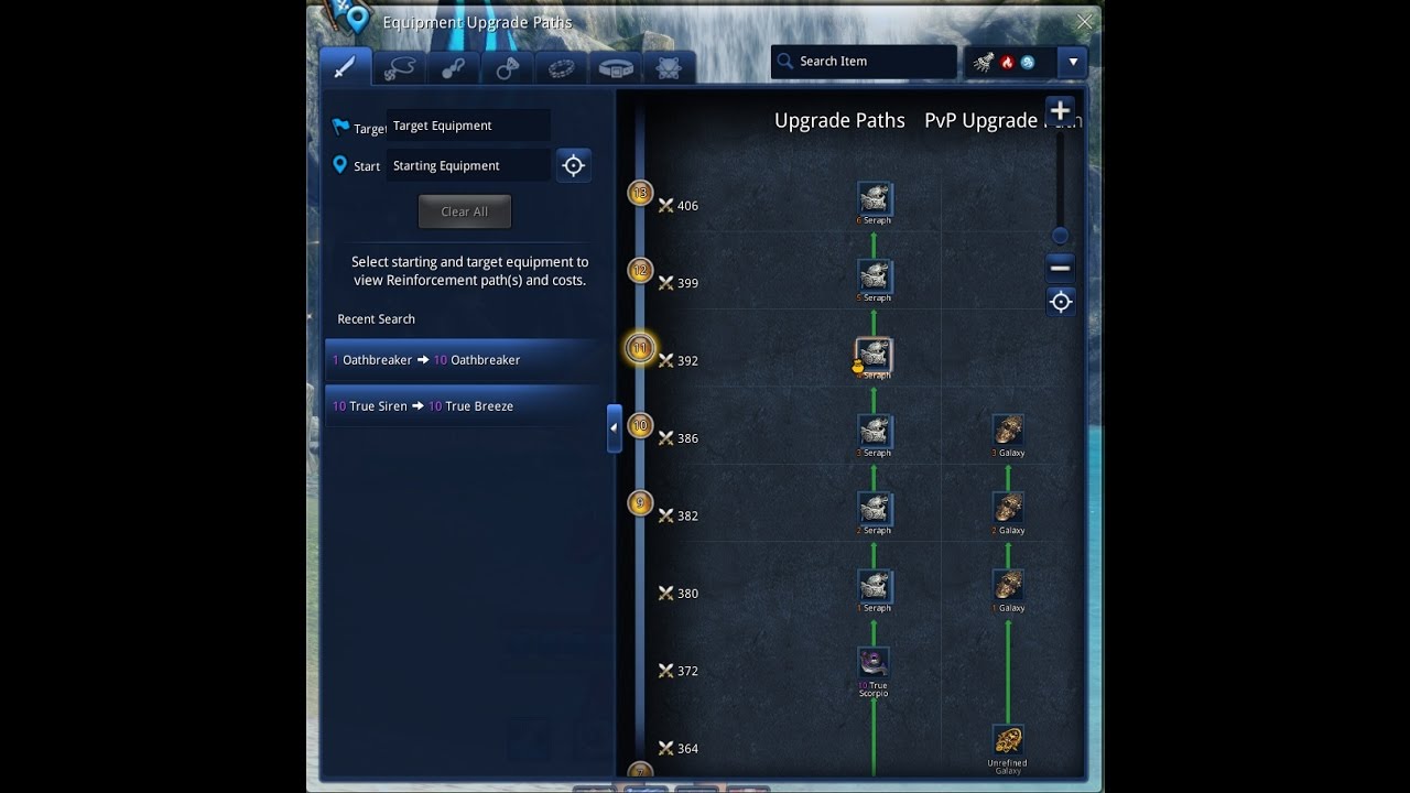 Blade & Soul NA Equipment Upgrade Paths