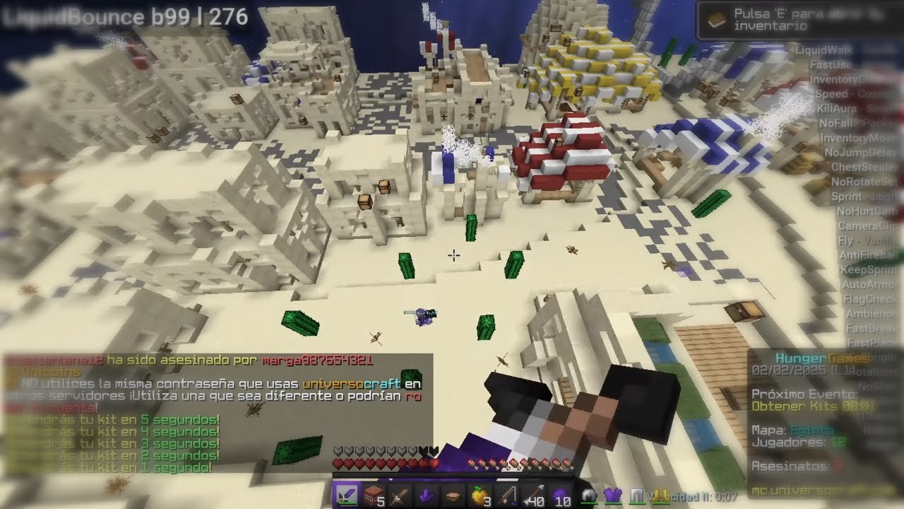 AntiCheat OFF UniversoCraft | Speed, Aura, Fly | w/LiquidBounce