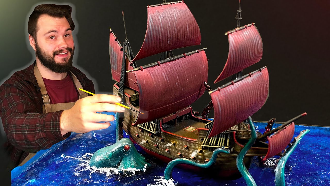 Creating PIRATE Sea Monster RESIN ART