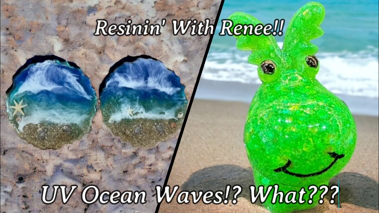 #423 UV Resin Waves By Renee On This Gorgeous Beach Coaster Set! And The Making Of 