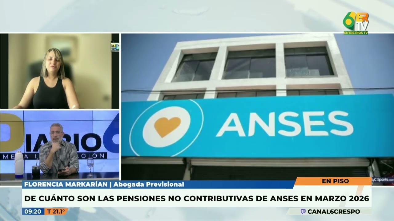 Florencia Markarian - De cuanto son las pensiones no contributivas de ANSES en Marzo de 2026