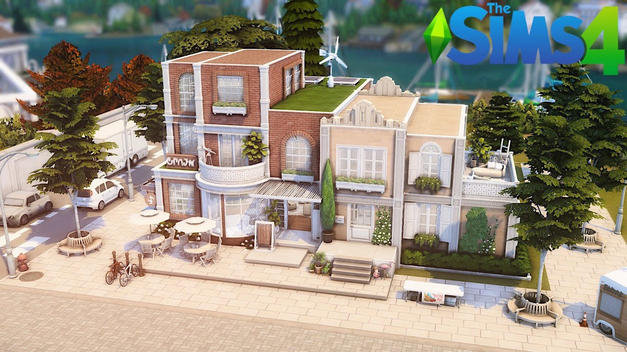 Best Friend's Apartment & Coffee Shop ☕🏙️The Sims 4 Animated Stop Motion