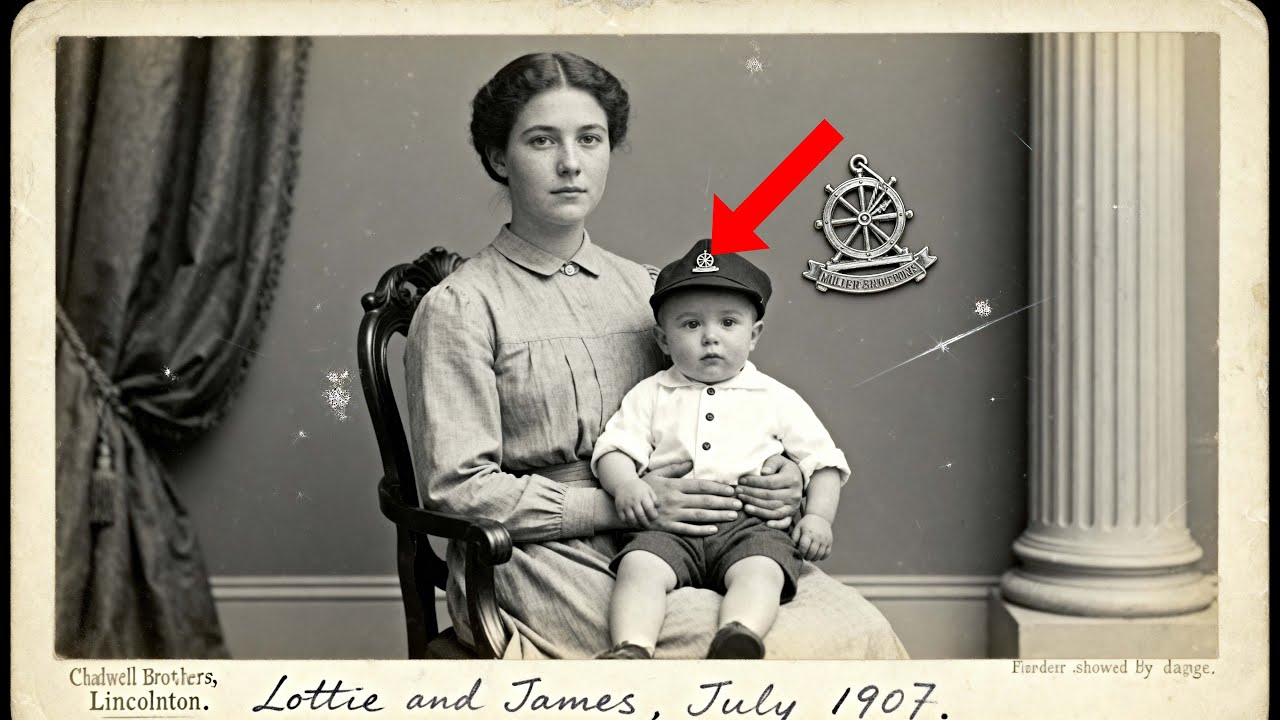 This 1907 Portrait of a Factory Mother and Child Looks Sweet Until You See the Pin on His Hat