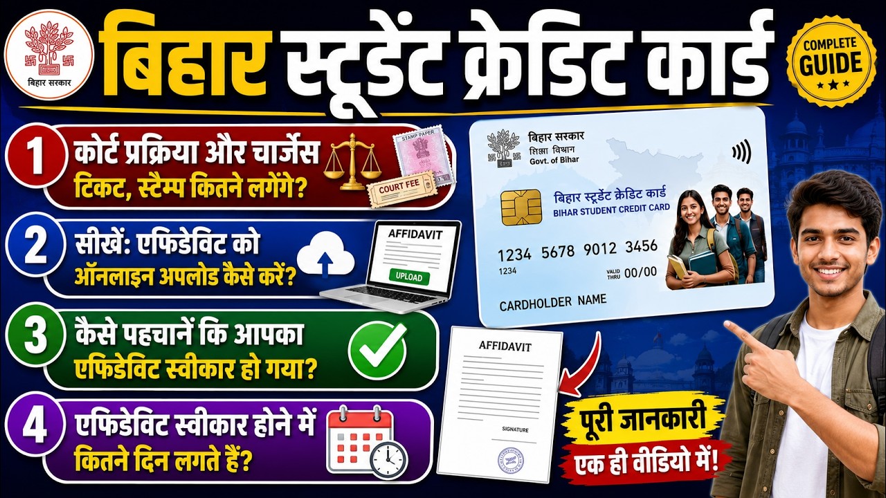 UPLOADING AFFIDAVITS ONLINE | BIHAR STUDENT CREDIT CARD | DRCC