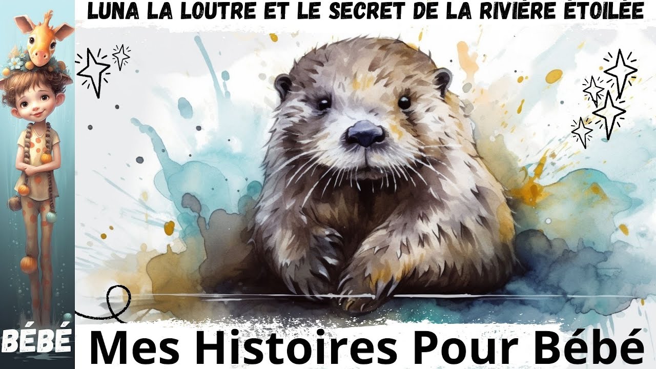 Histoire pour bébé  video,  🐻 Luna la Loutre et le secret de la rivière étoilée