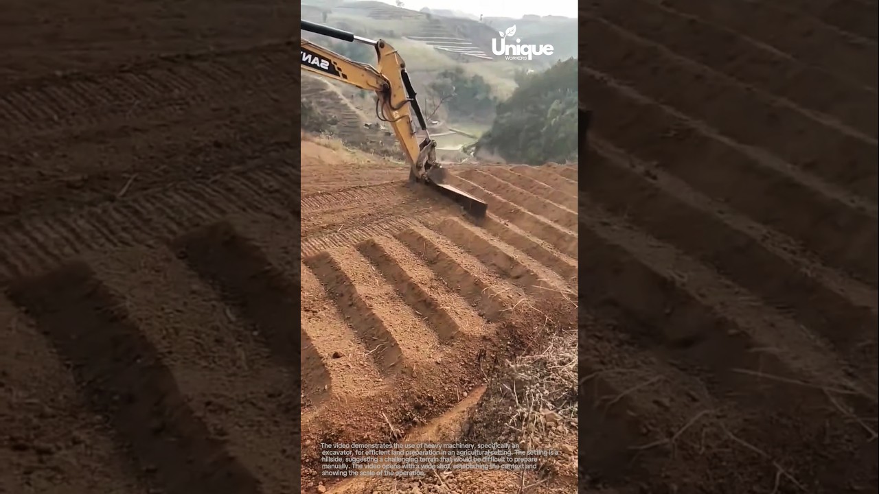 Hillside farming made easy: excavator land preparation