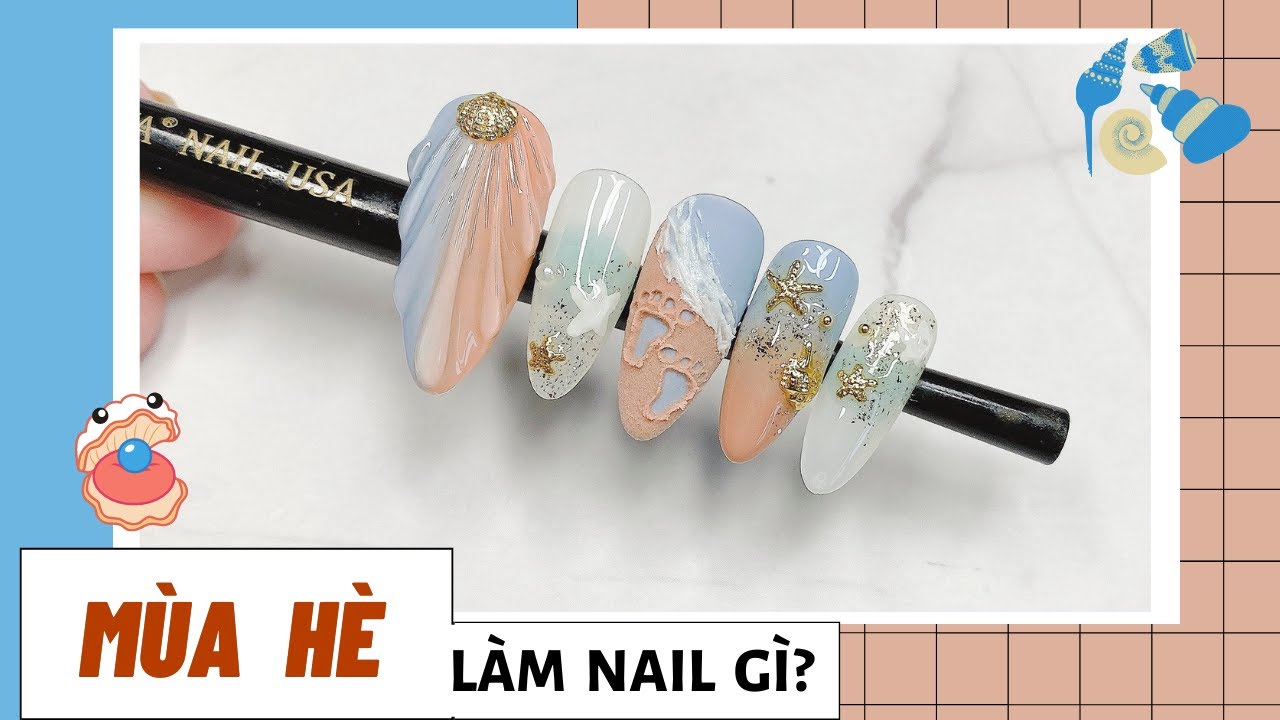 Mùa hè làm nail gì? Design nail đi biển 🌊