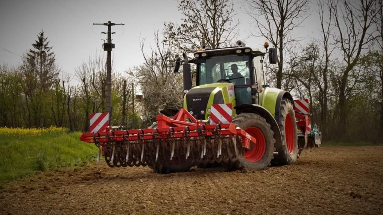 PREPARATION DES TERRES 2019! Claas Axion 820