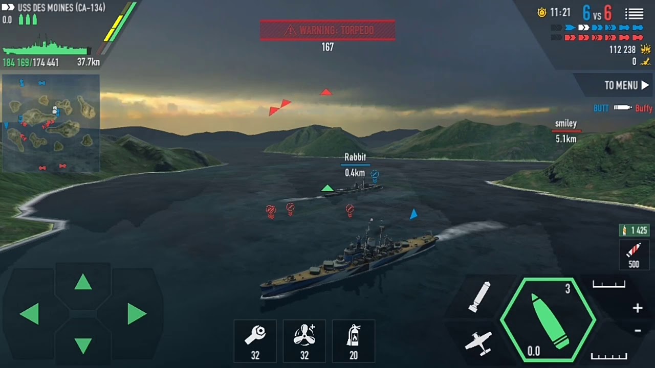 Battle of warships - Des Moines Gameplay