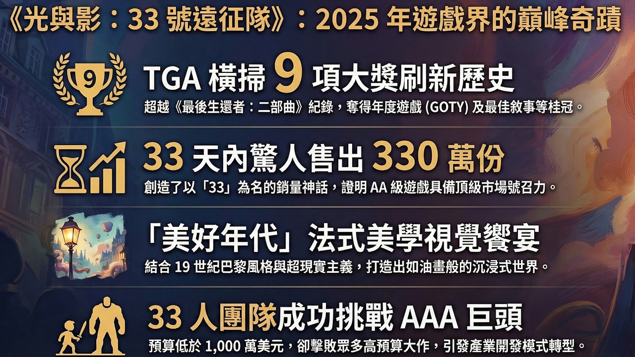 硅谷大馬褂｜光與影: 33號遠征隊，橫掃TGA 9項大獎的JRPG神作，究竟有何魔力？又為何因 AI 問題被剝奪獎項？#光與影33號遠征隊 #年度最佳遊戲 #TGA #回合制RPG #sandfall