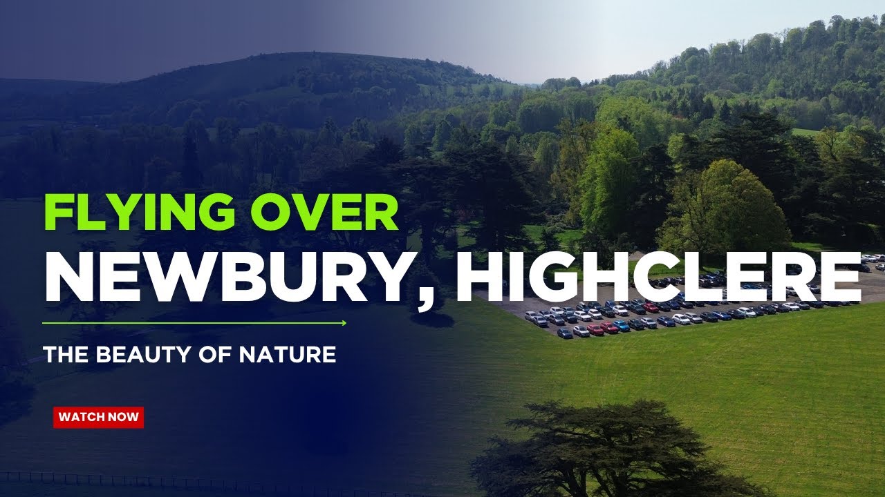 UK 🇬🇧 | Newbury to Highclere: Aerial Views of the English Countryside | 4K Drone Tour