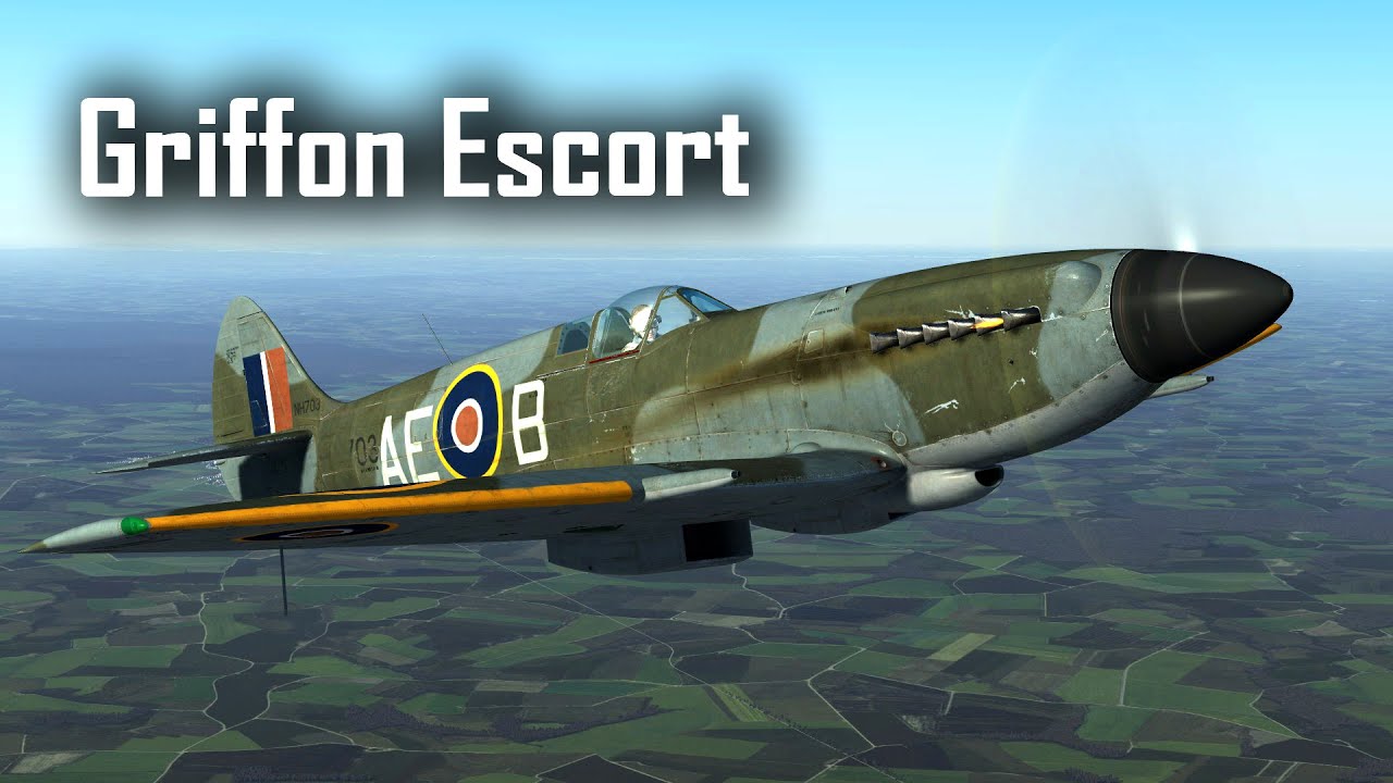 Griffon escorting the Strike Package -  Spitfire MK XIV - IL-2: Great Battles