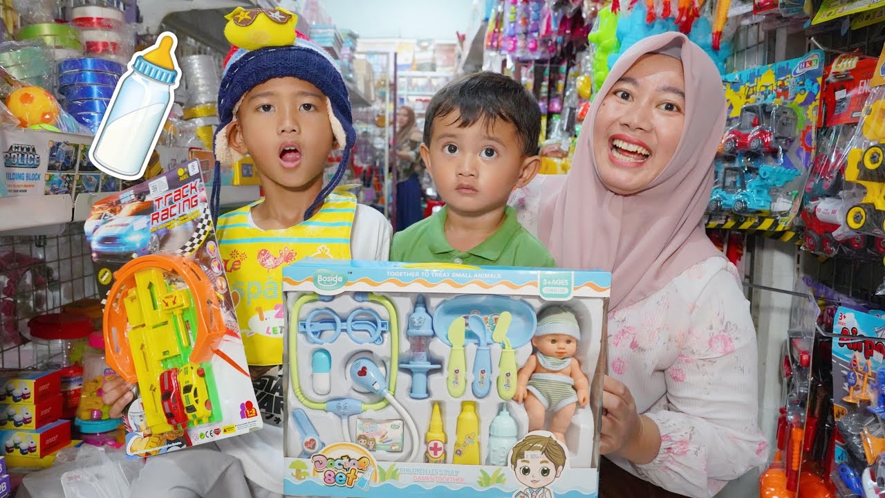 DUA BAYI LUCU 👶BELI MAINAN DOKTER DOKTERAN MOBIL HOTWHEELS