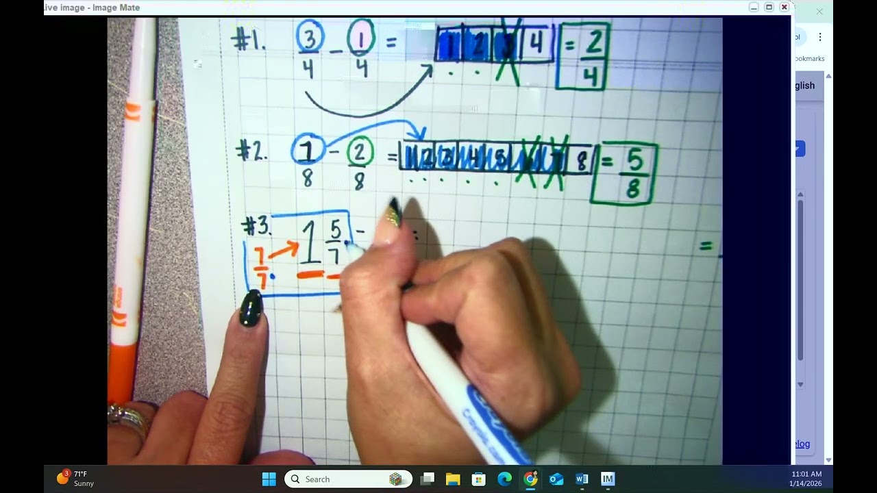 1/14/26 Subtracting Fractions