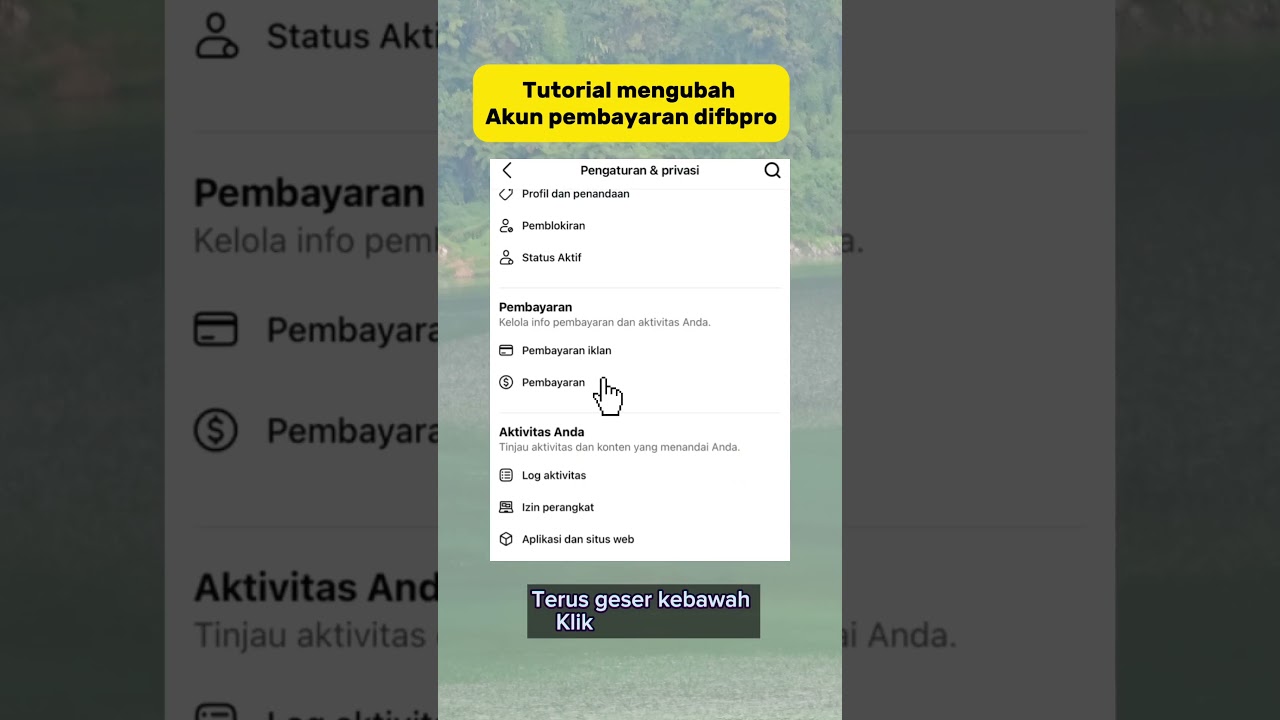 Tutorial mengubah akun pembayaran FB pro 