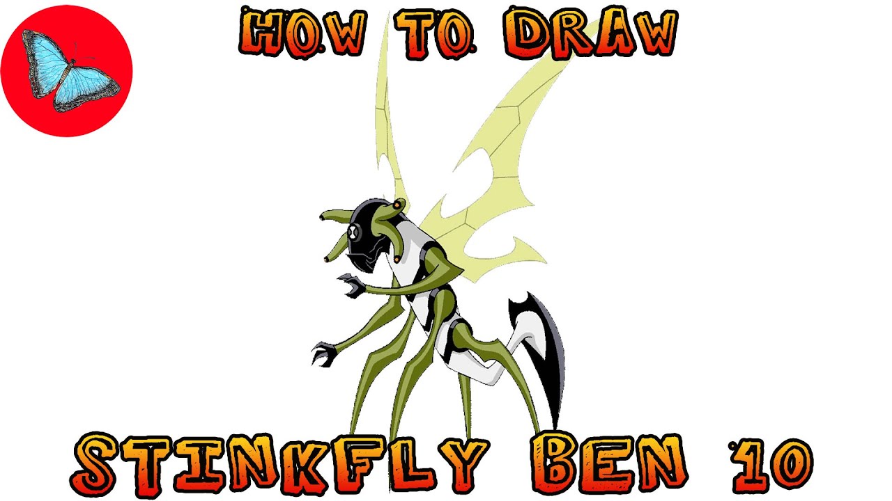How To Draw Stinkfly From Ben 10 | Drawing Animals