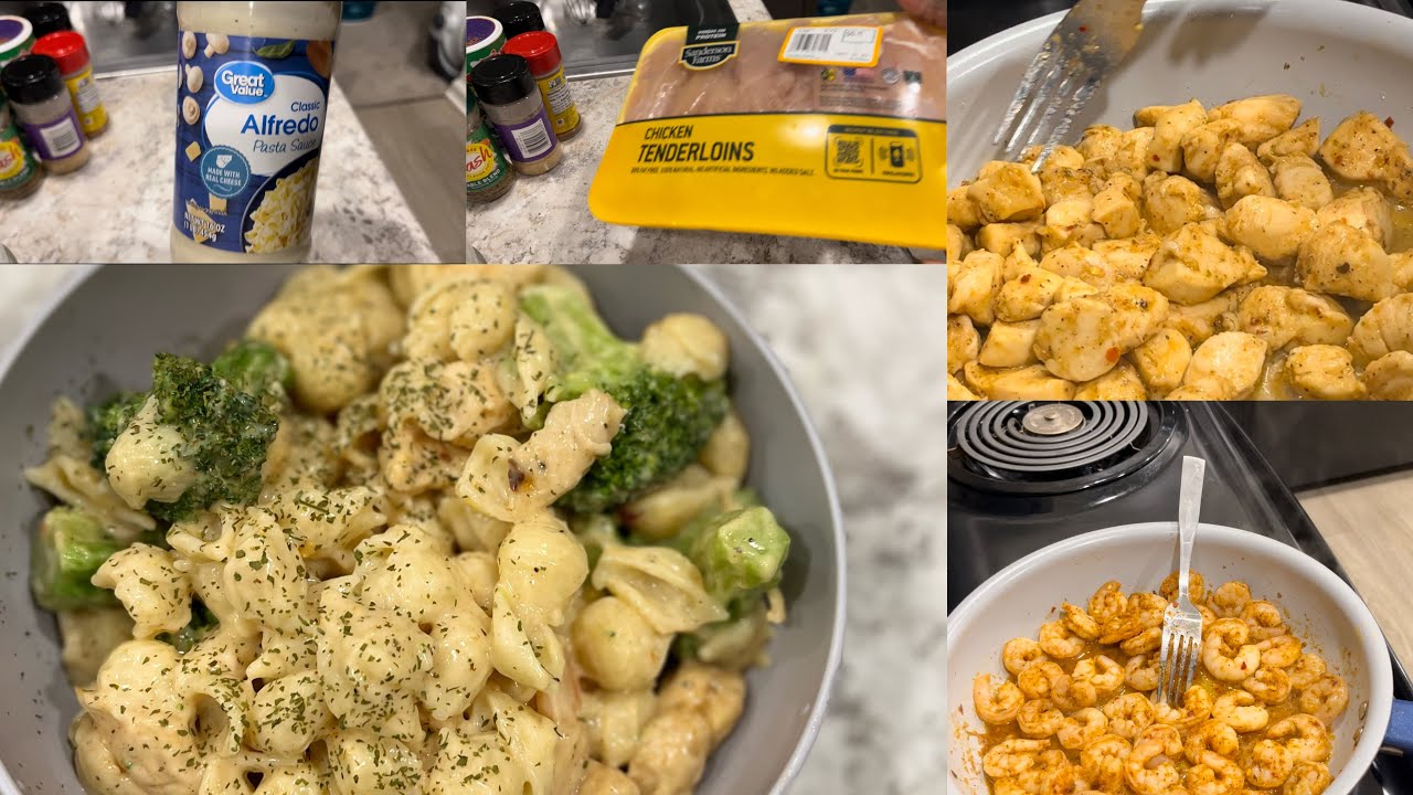How To | Cajun Chicken & Shrimp Alfredo Pasta With Broccoli