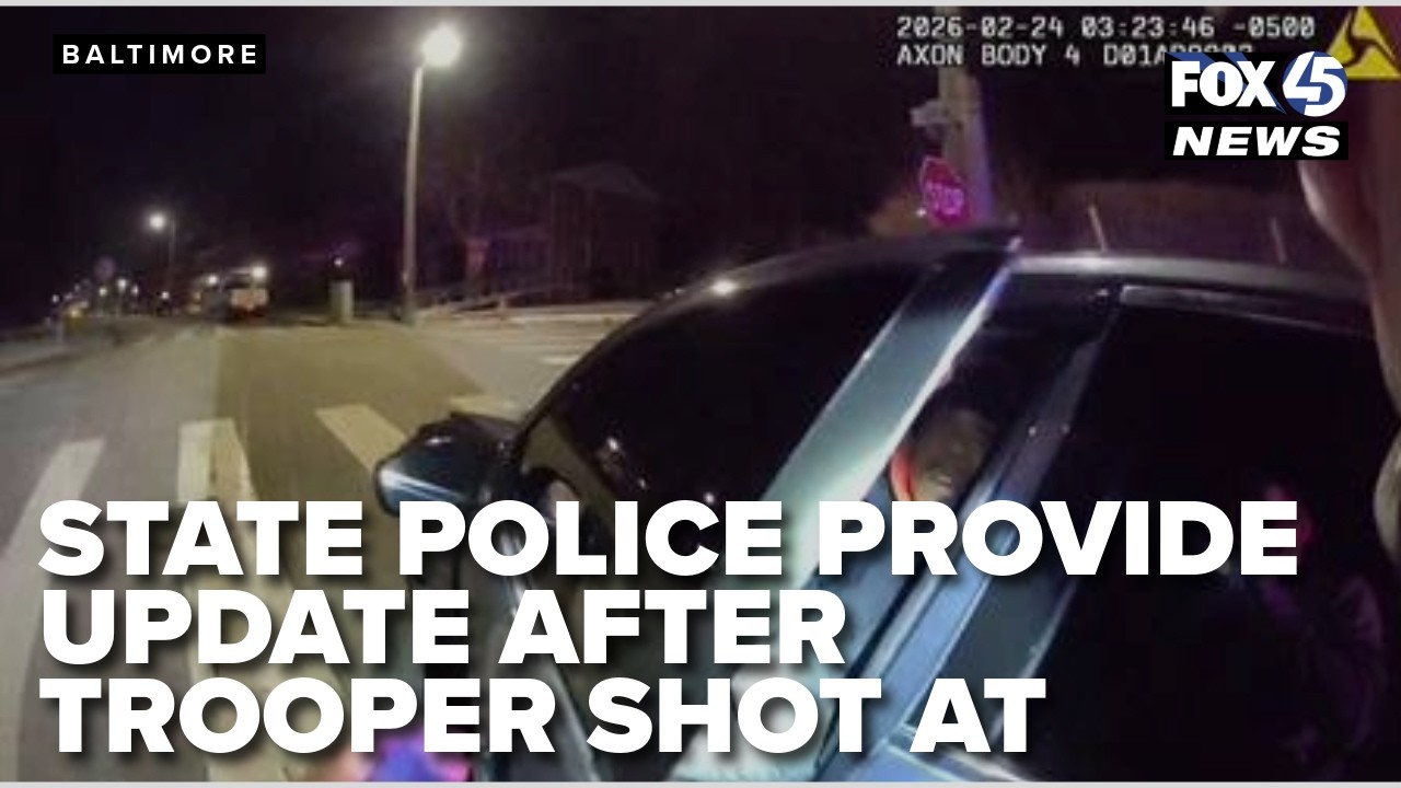 Maryland State Police provide update after trooper shot at during traffic stop